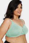 Zivame True Curv Laminated Cup Non Wired Full Coverage Super Support Bra - Aruba Blue — thumbnail 3